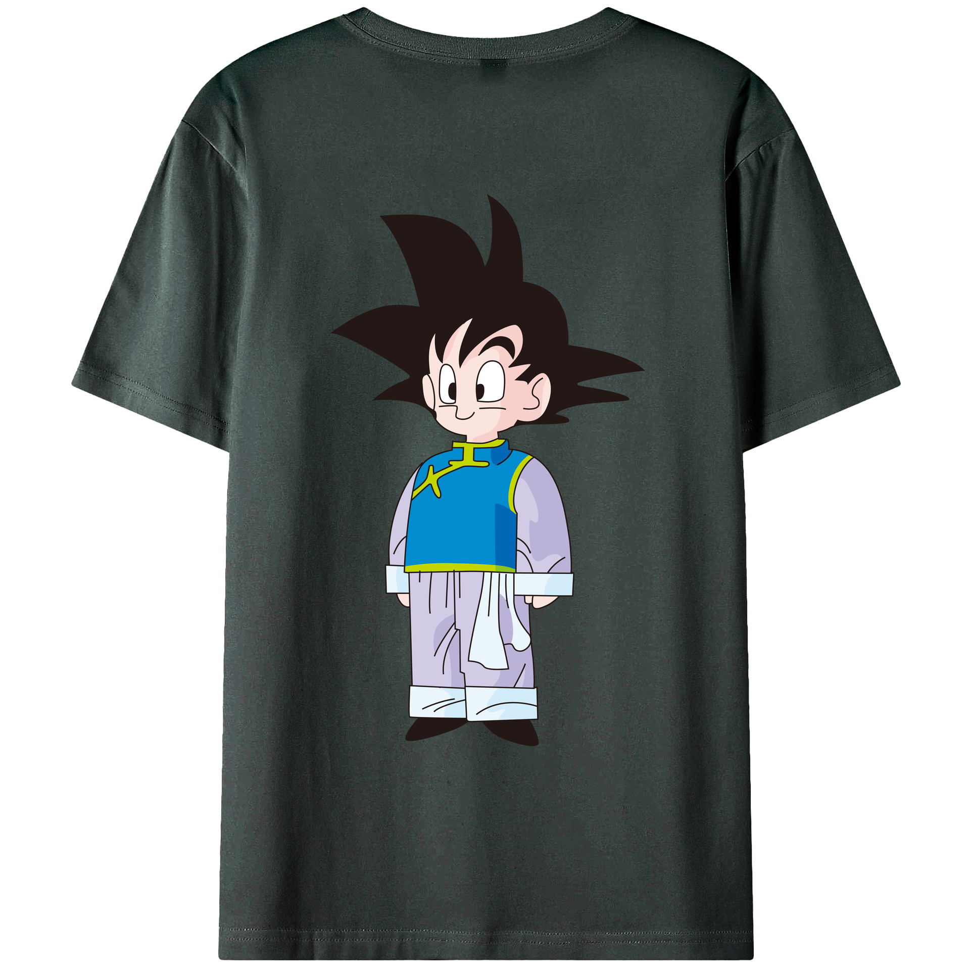 （画像用） ドラゴンボール 孫悟空（そん ごくう）Son Goku カカロット DRAGON BALL Kakarotto 綿100％ メンズ半袖Tシャツ（バックプリント） 通気性